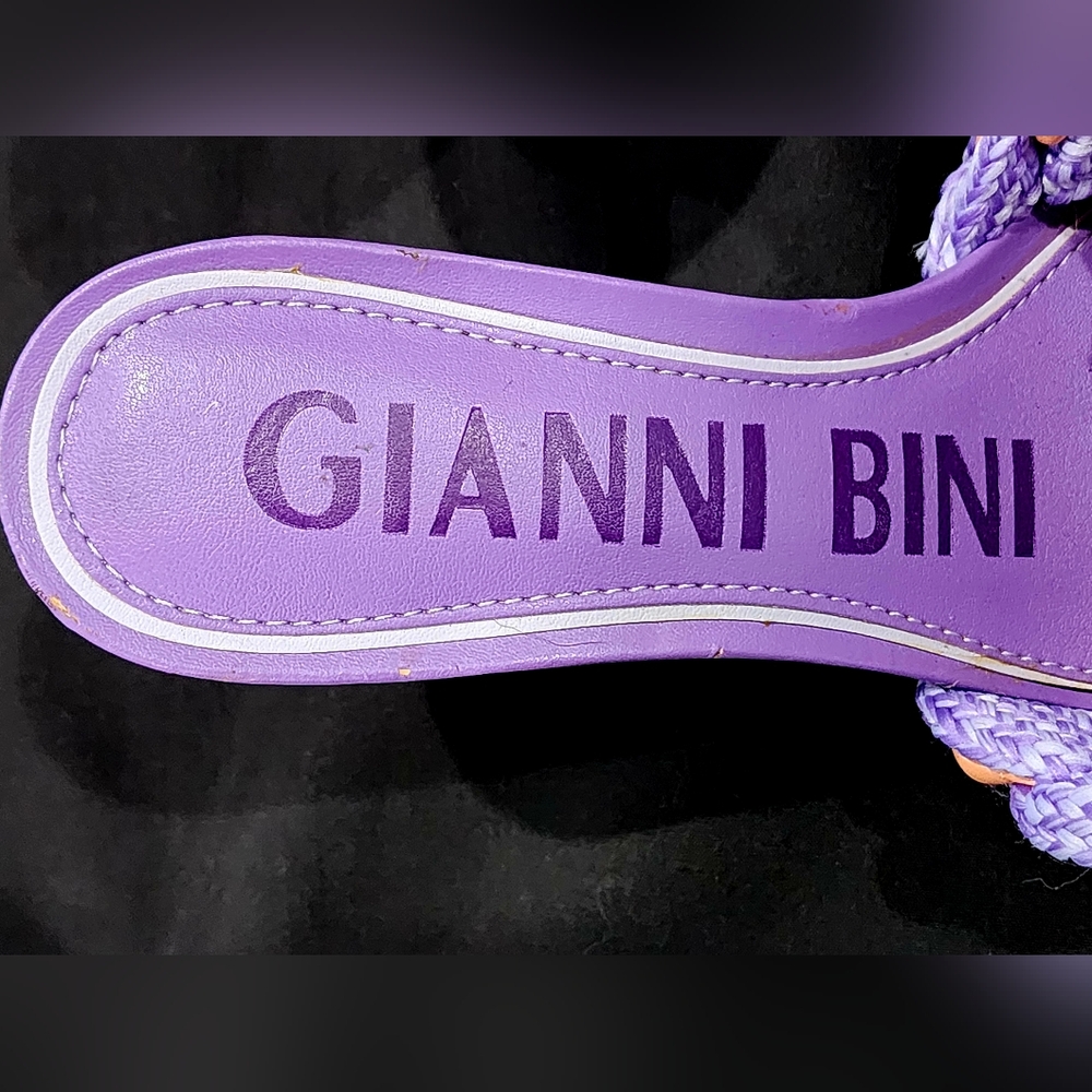 *NWOT* - Gianni Bini | Bibby - Purple & Orange Woven Sandals | US 6.5 Women's - Picture 8 of 10